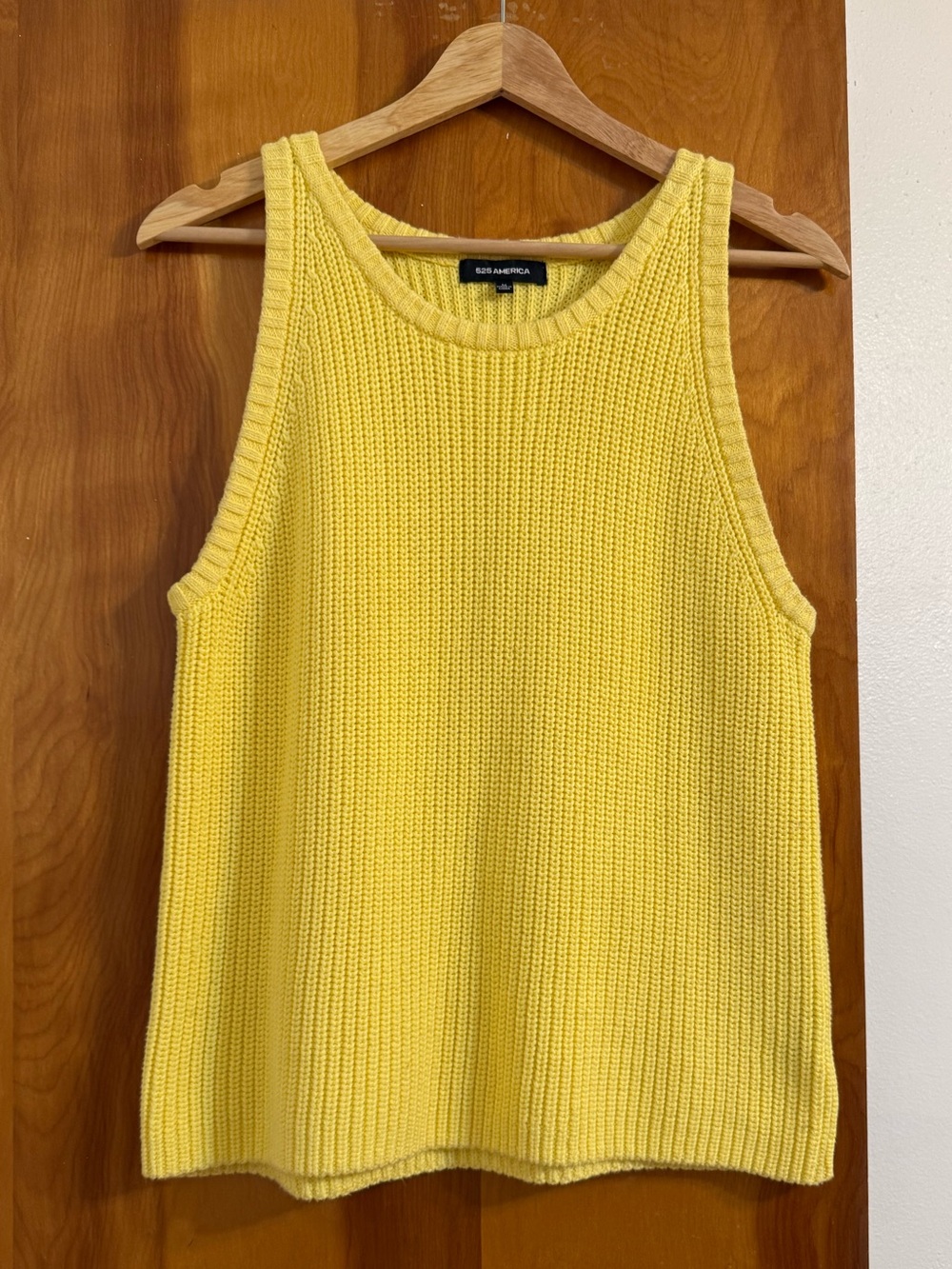 Yellow Knit Tank Top